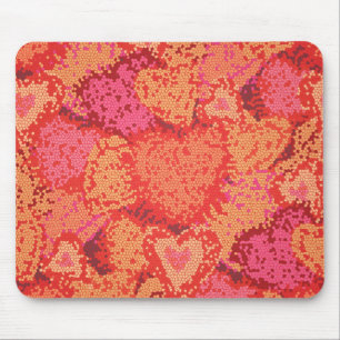 Süßes Mosaik-Herzen-Design Mousepad