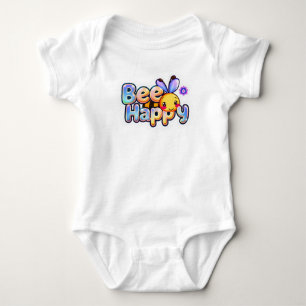 Süßes Motivations-Bienen-Grafik-T-Shirt Baby Strampler