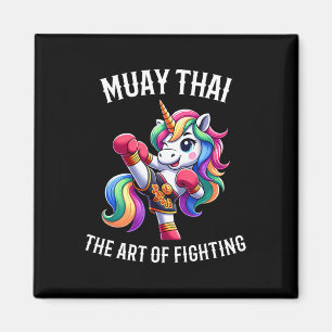 Süßes Muay Thai Einhorn - Kickboxen und Einhorn Th Magnet