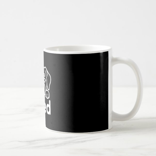 Süßes müdes Hundedesign Kaffeetasse (Rechts)