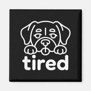 Süßes müdes Hundedesign Magnet