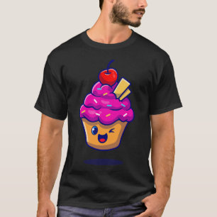 Süßes Muffin-Cartoon Süßes Familienschenkidee für T-Shirt