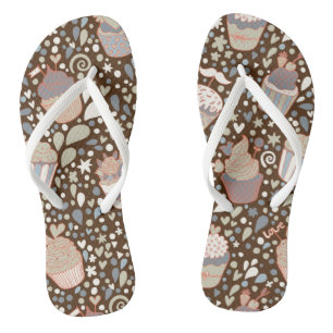 Süßes Muster gemacht von den geschmackvollen Flip Flops