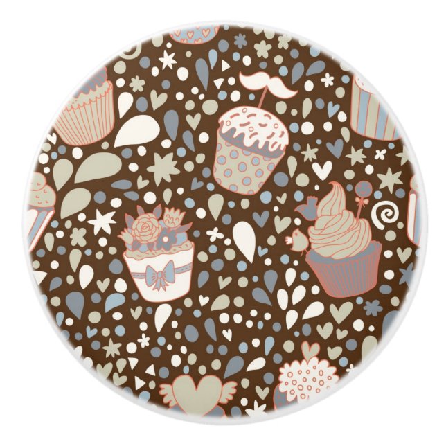 Süßes Muster gemacht von den geschmackvollen Keramikknauf (Vorderseite)