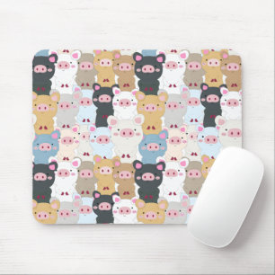 Süßes Muster von Schweinen Mousepad