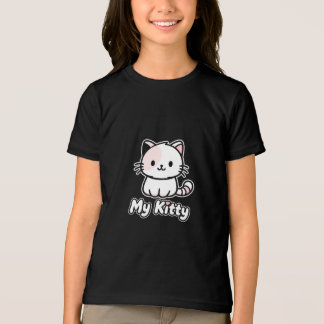 Süßes My Kitty Cartoon Kids T-Shirt  Tri-Blend Shirt