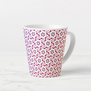 Süßes nahtloses schönes Muster Latte Milchtasse