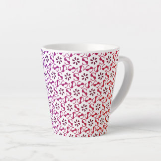 Süßes nahtloses schönes Muster Latte Milchtasse