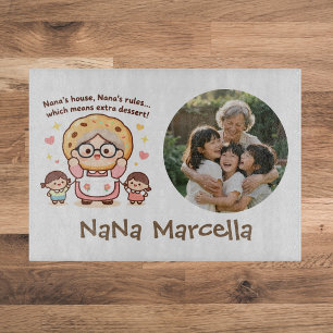 Süßes Nana-Haus Nana-Regeln Oma-Foto Schneidebrett