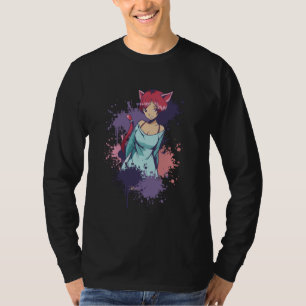 Süßes Neko-Mädchen T-Shirt