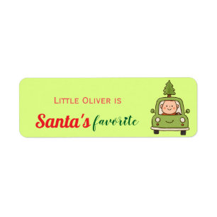 Süßes Neon-Baby mit Farmtruck zum 1. Weihnachten