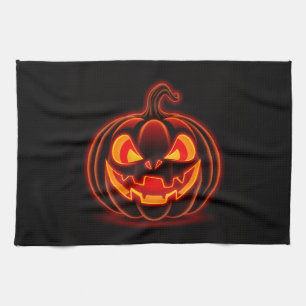 Süßes Neon-Kürbis-Halloween-Küchentuch Geschirrtuch