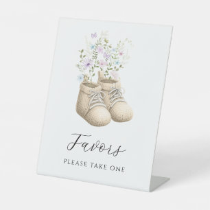 Süßes neutrales Baby-in-Blüte-Favor-Babyparty-Schi Sockelschild