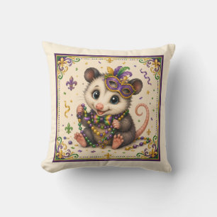 Süßes New Orleans-Opossum-Wurfkissen Kissen