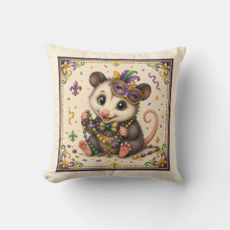 Süßes New Orleans-Opossum-Wurfkissen Kissen