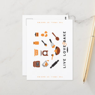 Süßes Niedliches Backwerkzeug Art Postkarte