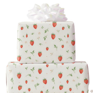 Süßes niedliches Erdbeermuster Geschenkpapier