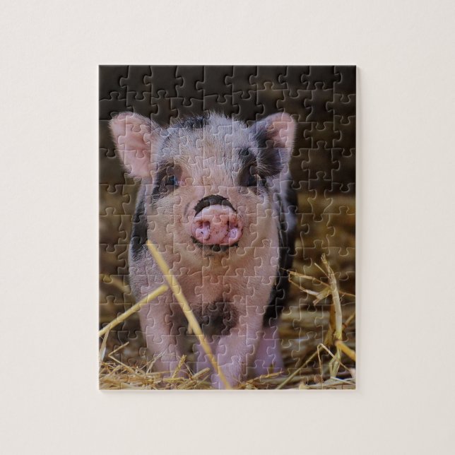 Süßes niedliches Schwein Puzzle (Vertikal)