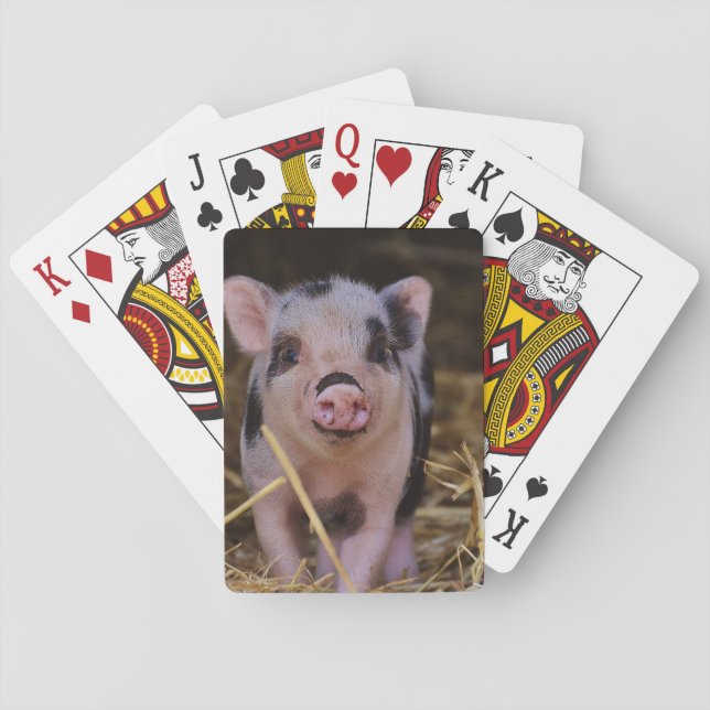 Süßes niedliches Schwein Spielkarten (Rückseite)