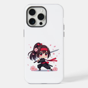 Süßes Ninja-Krieger-Blüten-Mädchen iPhone 15 Pro Max Hülle