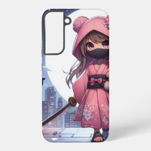 Süßes Ninja-Krieger-Mädchen und Teddy Samsung Galaxy Hülle