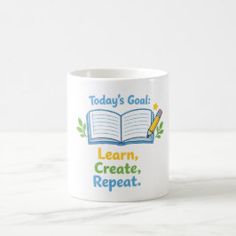 Süßes Notizbuch für den Schulbeginn Kaffeetasse