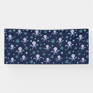 Süßes Octopus-Muster Banner