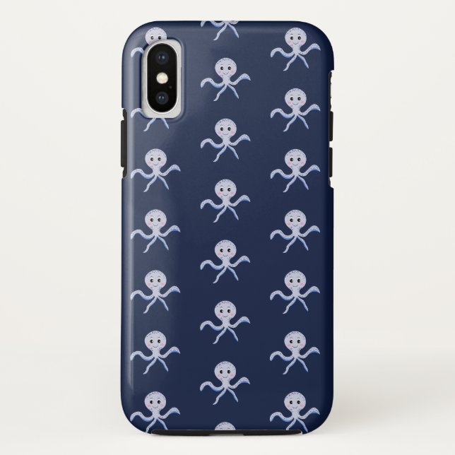 Süßes Octopus-Muster Case-Mate iPhone Hülle (Rückseite)