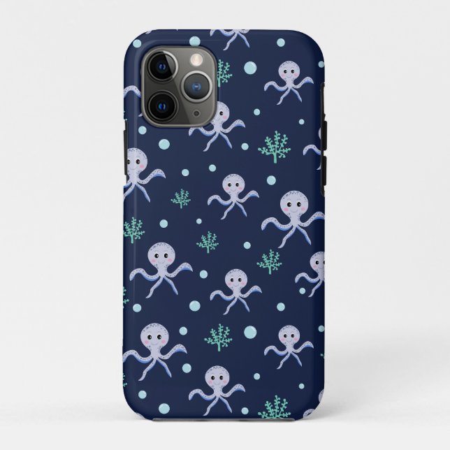 Süßes Octopus-Muster Case-Mate iPhone Hülle (Rückseite)