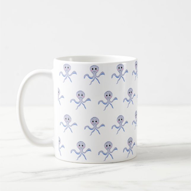 Süßes Octopus-Muster Kaffeetasse (Links)