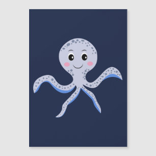 Süßes Octopus-Muster Magneteinladung