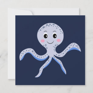 Süßes Octopus-Muster Save The Date