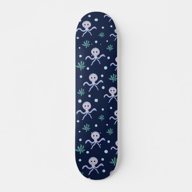 Süßes Octopus-Muster Skateboard (Vorne)