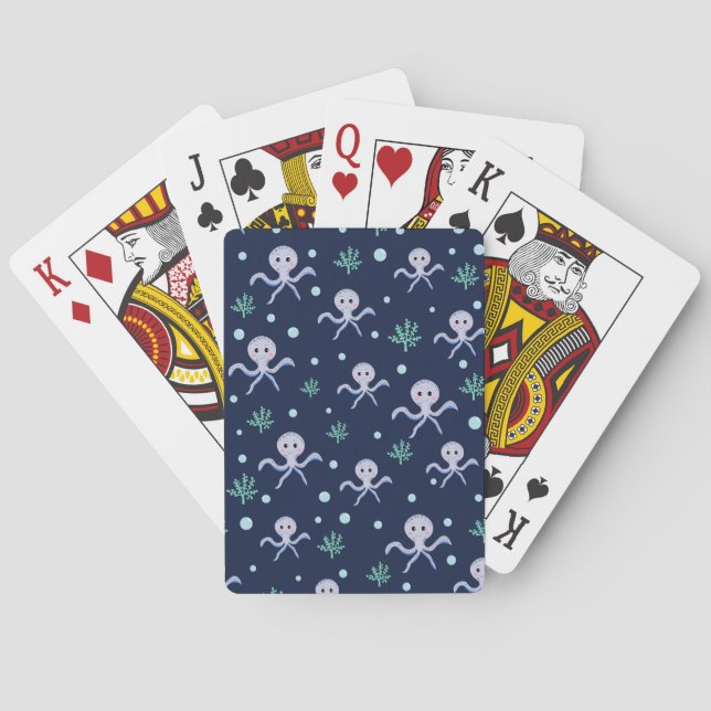 Süßes Octopus-Muster Spielkarten (Rückseite)