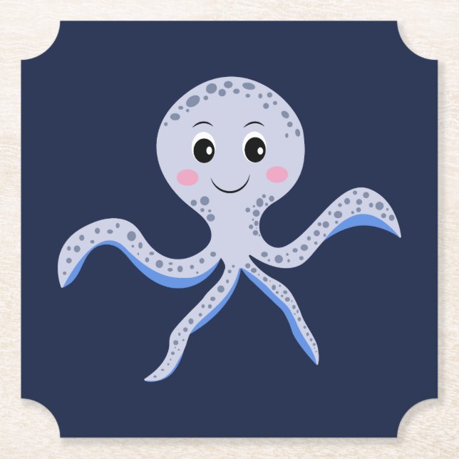 Süßes Octopus-Muster Untersetzer (Vorderseite)