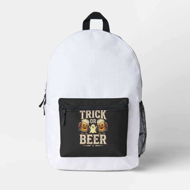 Süßes oder Bier Halloween-Bier-Design_1 Bedruckter Rucksack (Vorderseite)