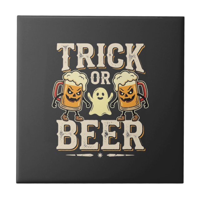 Süßes oder Bier Halloween Bier Design_1 Fliese (Vorderseite)