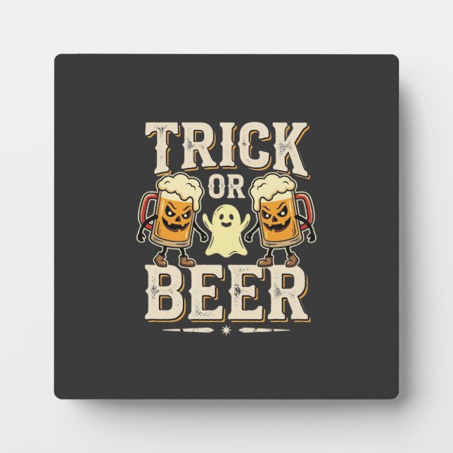 Süßes oder Bier Halloween Bier Design_1 Fotoplatte (Vorderseite)