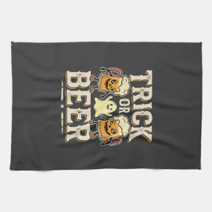 Süßes oder Bier Halloween Bier Design_1 Geschirrtuch
