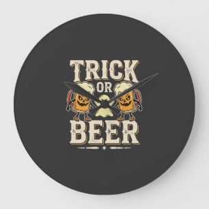 Süßes oder Bier Halloween Bier Design_1 Große Wanduhr