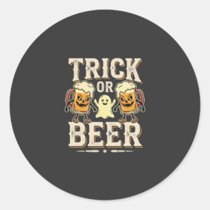 Süßes oder Bier Halloween Bier Design_1 Runder Aufkleber
