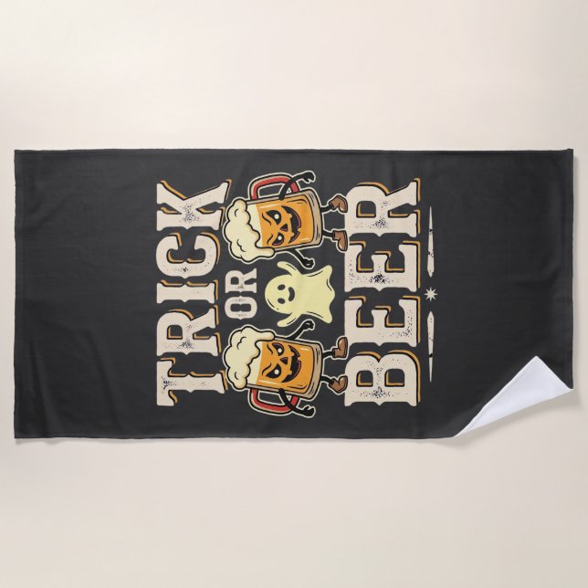 Süßes oder Bier Halloween Bier Design_1 Strandtuch (Vorderseite)