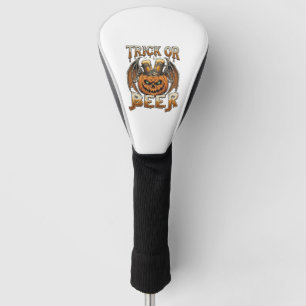 Süßes oder Bier Halloween-Kürbis-Skelett-Flügel-Ta Golf Headcover