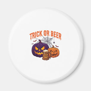 Süßes oder Bier Halloween-Kürbis-Tasse Spinnennetz Magnet