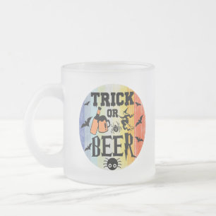 SÜßES ODER BIER - HALLOWEEN MATTGLASTASSE