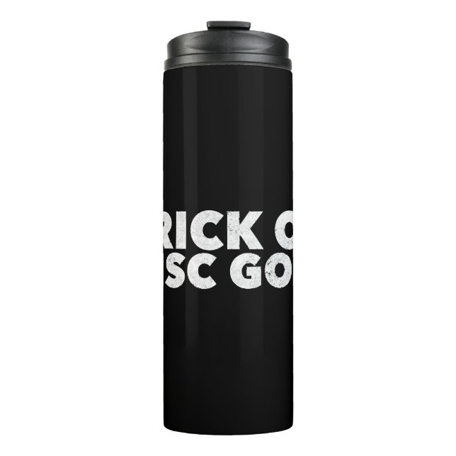 Süßes oder Disc Golf Lustiges Halloween Thermosbecher (Vorderseite)