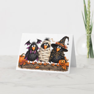 Süßes oder Huhn Lustige Halloween-Hühnerkarte Karte