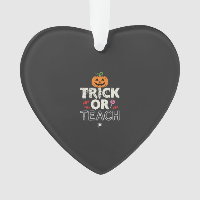 Süßes oder Lehrendes Halloween-Lehrer-Design (2)_1 Ornament (Vorderseite)
