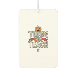 Süßes oder Lehrendes Halloween Lehrer Vintage Vekt Autolufterfrischer