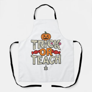 Süßes oder Lehrendes Halloween Lehrer Vintage Vekt Schürze